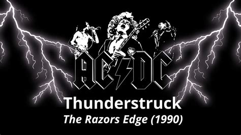The top five were all AC/DC songs. [Repeat: x10] Thunder I was caught In the middle of a railroad track (thunder) I looked round And I knew there was no turning back (thunder) My mind raced And I thought what could I do (thunder) And I knew There was no help, no help from you (thunder) Sound of the drums Beatin' in my heart The thunder of guns ...